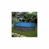 Piscine Hors Sol Acier Anthracite Juni - 7.30m X 3.75m - H 1.30m -baignoire vente piscine hors sol acier anthracite juni ovale 7 30 x 3 75m h 1 32m