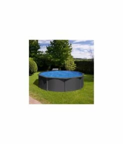 Piscine Hors Sol Acier Anthracite Louko -Ronde D. 4.60m - H 1.20m