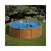 Piscine Hors Sol Acier Aspect Bois Alto Eco -Ronde D. 2.40m - H 1.20m -baignoire vente piscine hors sol acier aspect bois alto eco ronde d 2 40m h 1 20m