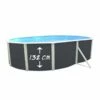 Piscine Hors Sol Ovale Anthracite PRESTIGE 6.40m X 3.66m X H1.32m + échelle De Sécurité -baignoire vente piscine hors sol ovale anthracite prestige 6 40m x 3 66 m h1 32m echelle securite