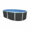Piscine Hors Sol Ovale Ibiza Anthracite 5.50m X 3.66m H1.32m + échelle Haute -baignoire vente piscine hors sol ovale ibiza anthracite 5 50m x 3 66m h1 32m echelle haute