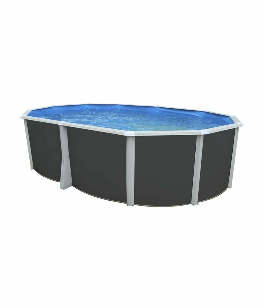 Piscine Hors Sol Ovale Ibiza Anthracite 5.50m X 3.66m H1.32m + échelle Haute 3 Piscine Hors Sol Ovale Ibiza Anthracite 5.50m X 3.66m H1.32m + échelle Haute