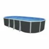 Piscine Hors Sol Ovale Ibiza Anthracite 7.30m X 3.66m H1.32m + échelle De Sécurité -baignoire vente piscine hors sol ovale ibiza anthracite 7 30m x 3 66m h1 32m echelle de securite