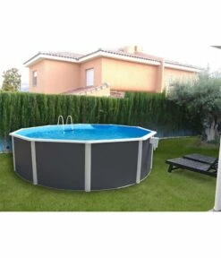 Piscine Hors Sol Ronde Prestige Anthracite D 4.60m H1.20m